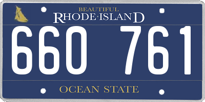 RI license plate 660761