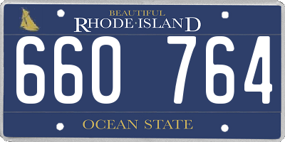 RI license plate 660764