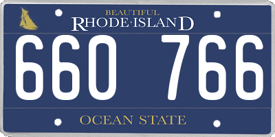 RI license plate 660766