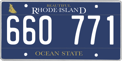 RI license plate 660771