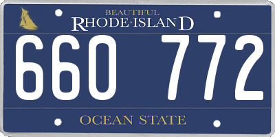 RI license plate 660772