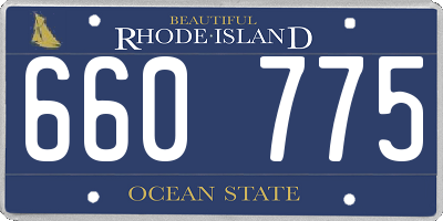 RI license plate 660775