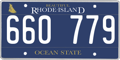 RI license plate 660779