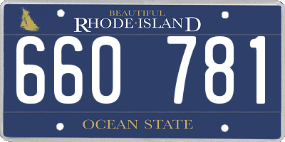 RI license plate 660781