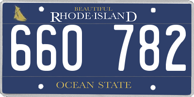 RI license plate 660782
