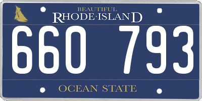 RI license plate 660793
