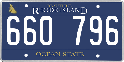 RI license plate 660796