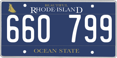RI license plate 660799
