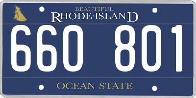 RI license plate 660801