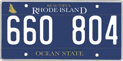 RI license plate 660804