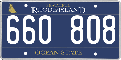 RI license plate 660808