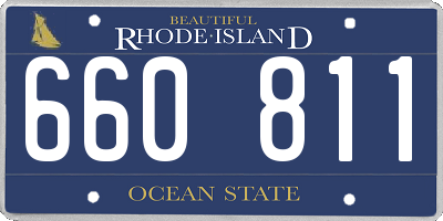 RI license plate 660811