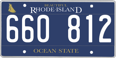 RI license plate 660812