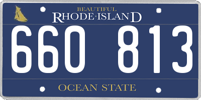 RI license plate 660813