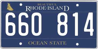 RI license plate 660814