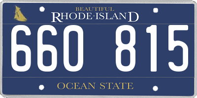 RI license plate 660815