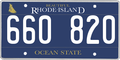 RI license plate 660820