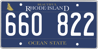 RI license plate 660822