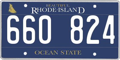 RI license plate 660824