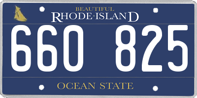 RI license plate 660825