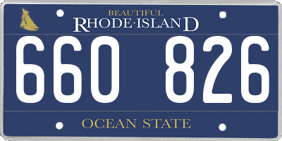 RI license plate 660826