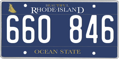 RI license plate 660846