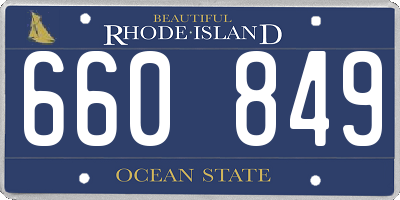 RI license plate 660849