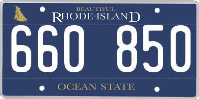 RI license plate 660850