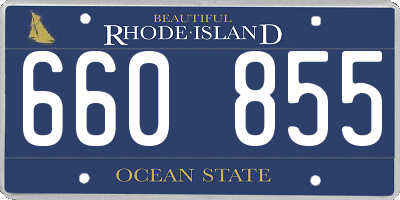 RI license plate 660855