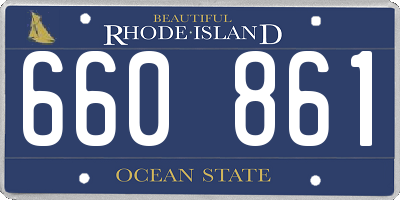 RI license plate 660861