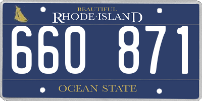 RI license plate 660871