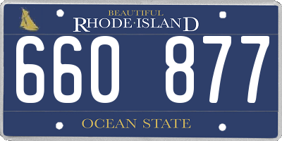 RI license plate 660877