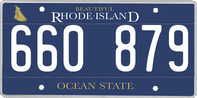 RI license plate 660879