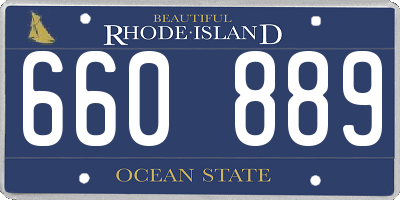 RI license plate 660889