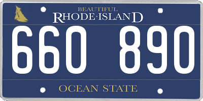 RI license plate 660890