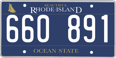 RI license plate 660891