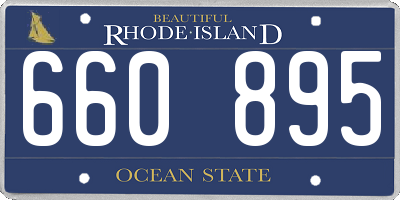 RI license plate 660895