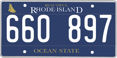 RI license plate 660897