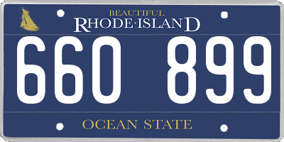 RI license plate 660899