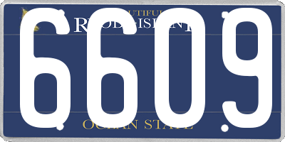 RI license plate 6609