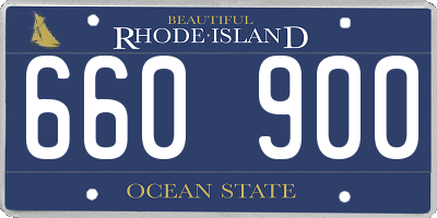 RI license plate 660900