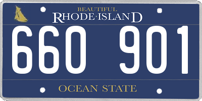 RI license plate 660901