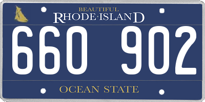 RI license plate 660902