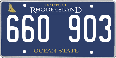 RI license plate 660903