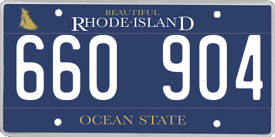 RI license plate 660904