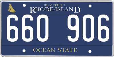 RI license plate 660906