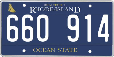 RI license plate 660914
