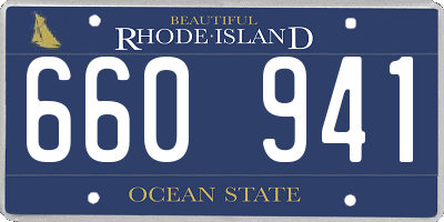 RI license plate 660941