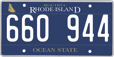 RI license plate 660944