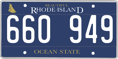 RI license plate 660949